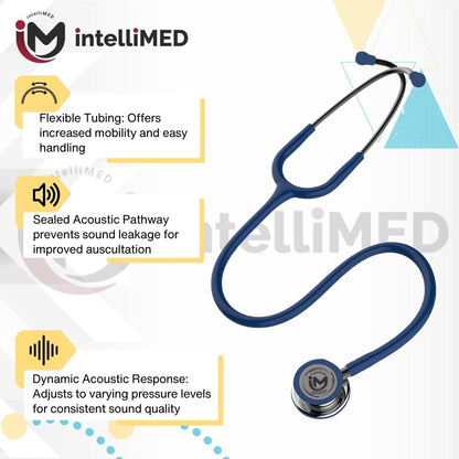 intelliMED Ultrascope Stethoscope, Smoke Grey Edition, Stethoscope with Refined sound, sensitivity & Clarity, 1 Year Warranty
