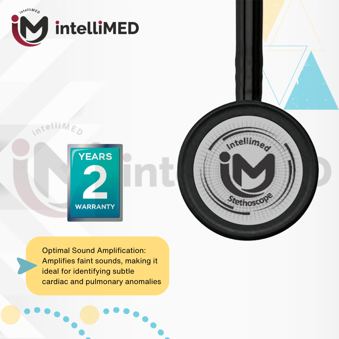 intelliMED Ultrascope Stethoscope, Smoke Grey Edition, Stethoscope with Refined sound, sensitivity & Clarity, 1 Year Warranty
