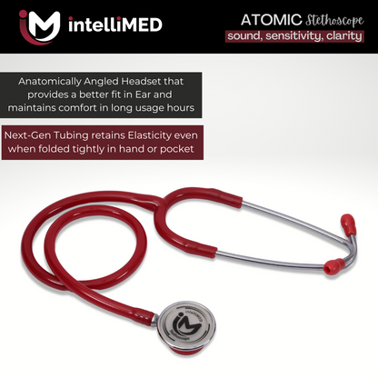 intelliMED Atomic A.L. Stethoscope with Optimal Sound Amplification , 1 Year Warranty