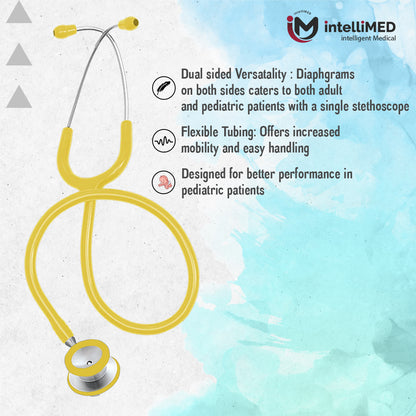 intelliMED Evolv Pediatric Stainless Steel Stethoscope, 1 Year Warranty