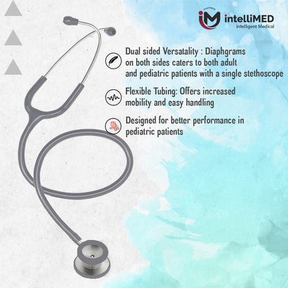 intelliMED Evolv Pediatric Stainless Steel Stethoscope, 1 Year Warranty