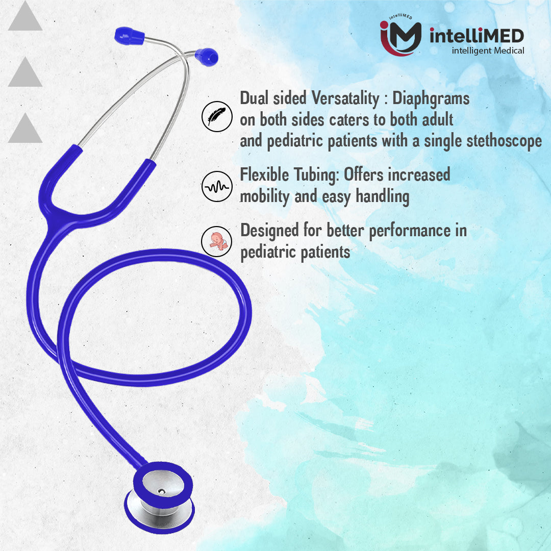 intelliMED Evolv Pediatric Stainless Steel Stethoscope, 1 Year Warranty