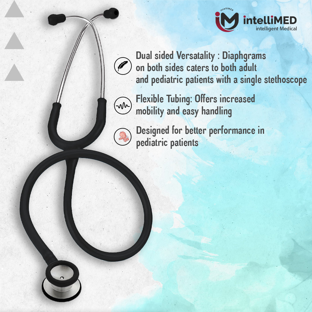 intelliMED Evolv Pediatric Stainless Steel Stethoscope, 1 Year Warranty