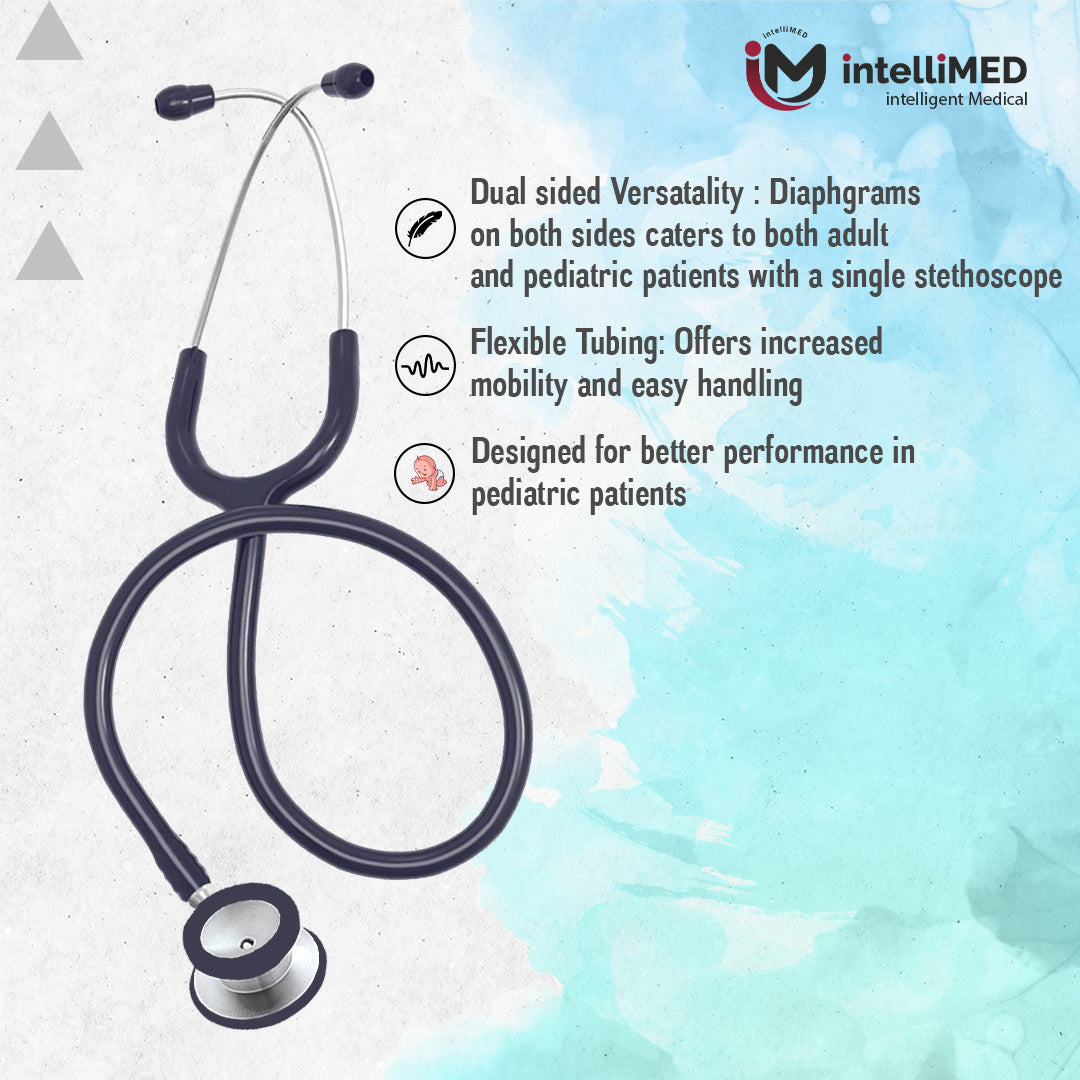 intelliMED Evolv Pediatric Stainless Steel Stethoscope, 1 Year Warranty