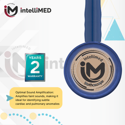intelliMED Ultrascope Stethoscope, French Gold Edition, Stethoscope with Refined sound, sensitivity & Clarity, 1 Year Warranty
