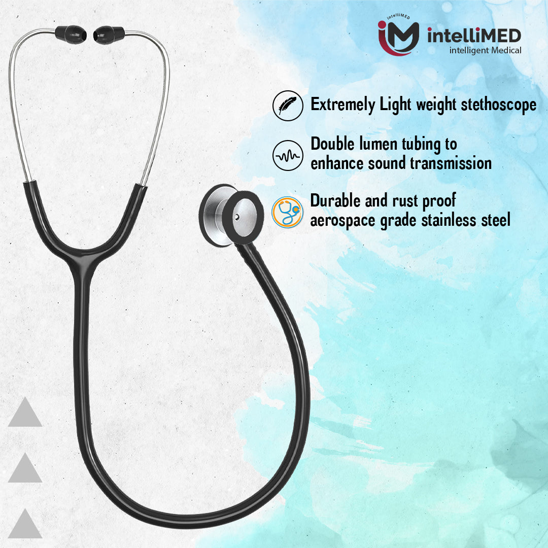 intelliMED Evolv Pediatric Stainless Steel Stethoscope, 1 Year Warranty