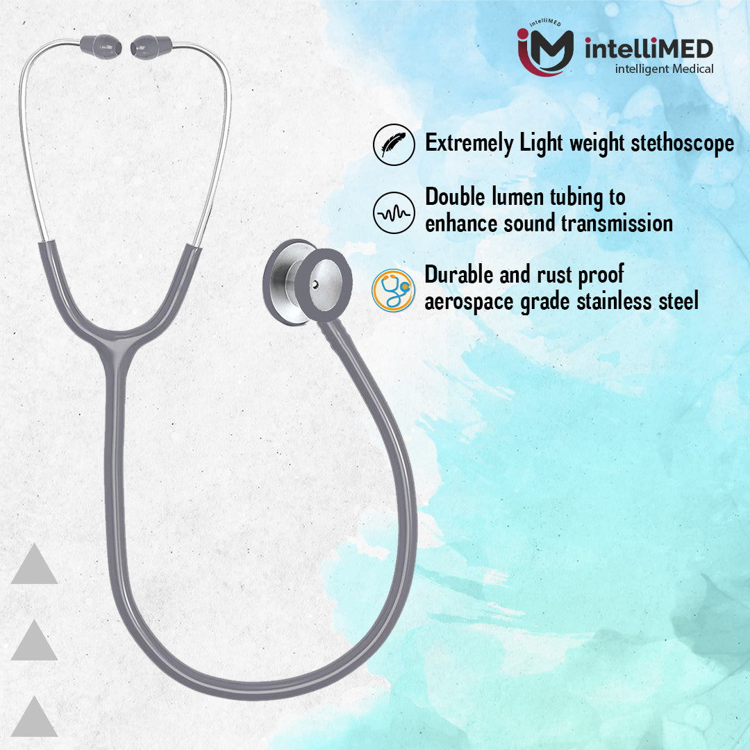 intelliMED Evolv Pediatric Stainless Steel Stethoscope, 1 Year Warranty
