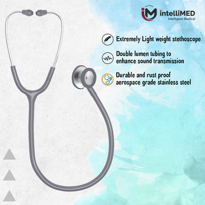 intelliMED Evolv Pediatric Stainless Steel Stethoscope, 1 Year Warranty