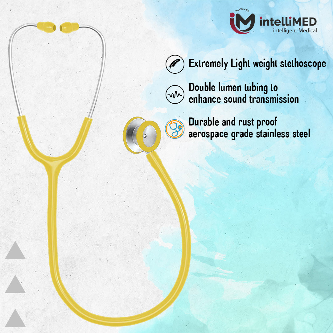 intelliMED Evolv Pediatric Stainless Steel Stethoscope, 1 Year Warranty