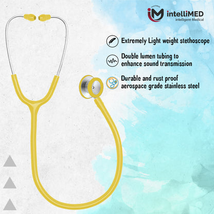 intelliMED Evolv Pediatric Stainless Steel Stethoscope, 1 Year Warranty