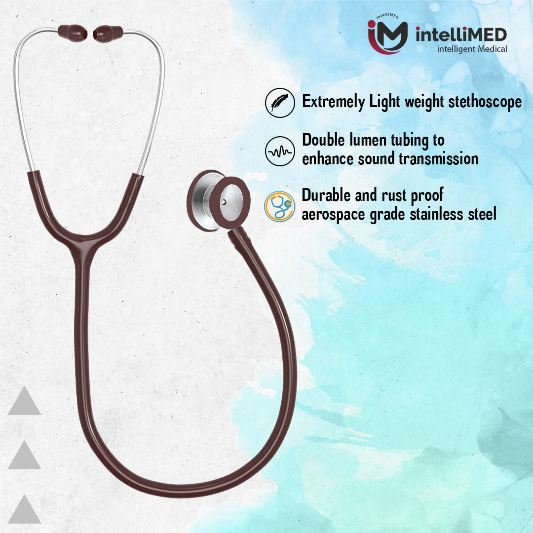 intelliMED Evolv Pediatric Stainless Steel Stethoscope, 1 Year Warranty
