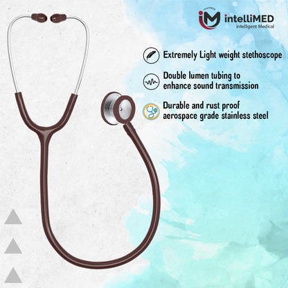 intelliMED Evolv Pediatric Stainless Steel Stethoscope, 1 Year Warranty