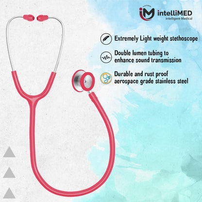 intelliMED Evolv Pediatric Stainless Steel Stethoscope, 1 Year Warranty