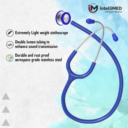 intelliMED Evolv Pediatric Stainless Steel Stethoscope, 1 Year Warranty
