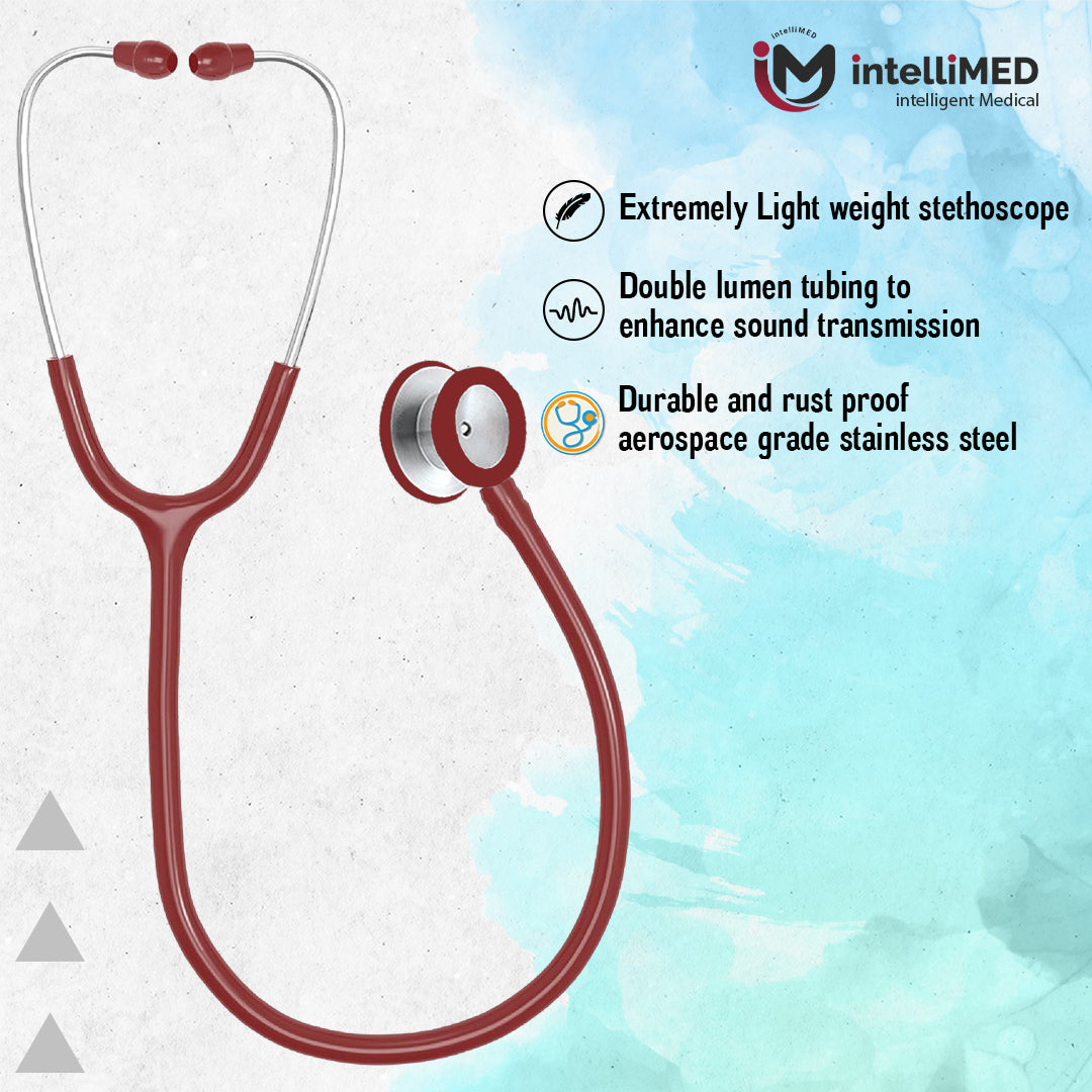 intelliMED Evolv Pediatric Stainless Steel Stethoscope, 1 Year Warranty