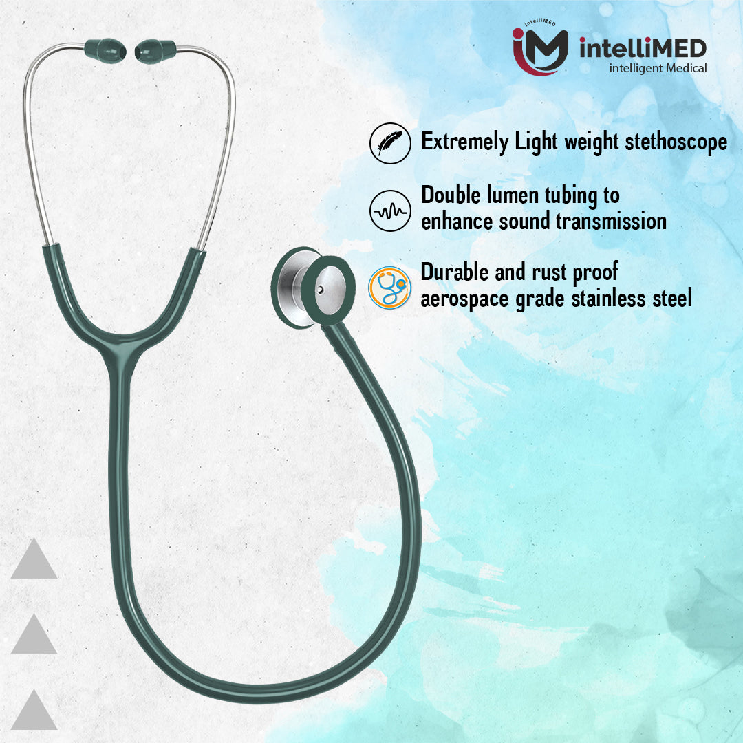 intelliMED Evolv Pediatric Stainless Steel Stethoscope, 1 Year Warranty