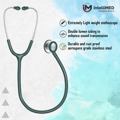 intelliMED Evolv Pediatric Stainless Steel Stethoscope, 1 Year Warranty
