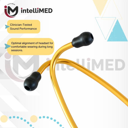 intelliMED Ultrascope Stethoscope, French Gold Edition, Stethoscope with Refined sound, sensitivity & Clarity, 1 Year Warranty