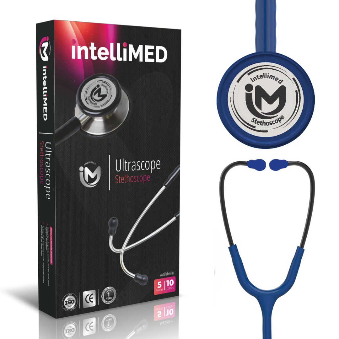 intelliMED Ultrascope Stethoscope, Smoke Grey Edition, Stethoscope with Refined sound, sensitivity & Clarity, 1 Year Warranty
