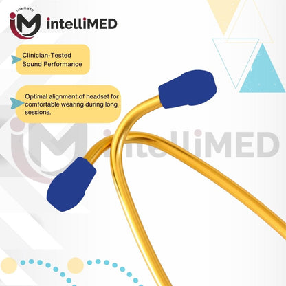 intelliMED Ultrascope Stethoscope, French Gold Edition, Stethoscope with Refined sound, sensitivity & Clarity, 1 Year Warranty