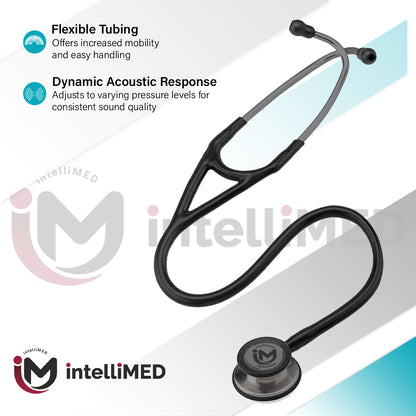 intelliMED ProCardio Stethoscope, Smoke Grey Edition, Stethoscope with Refined sound, sensitivity & Clarity, 2 Years Warranty