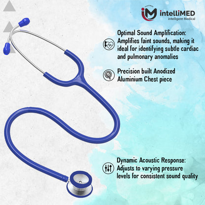 intelliMED Evolv Pediatric Stainless Steel Stethoscope, 1 Year Warranty