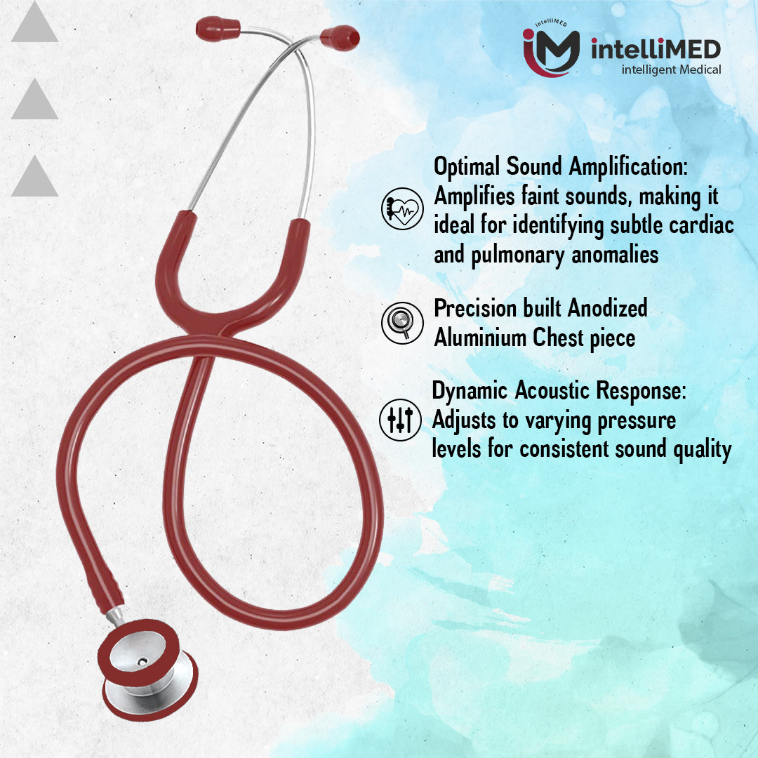 intelliMED Evolv Pediatric Stainless Steel Stethoscope, 1 Year Warranty