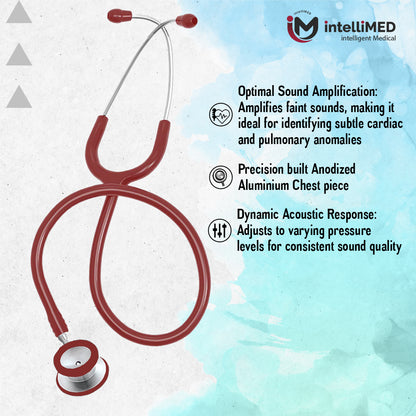 intelliMED Evolv Pediatric Stainless Steel Stethoscope, 1 Year Warranty