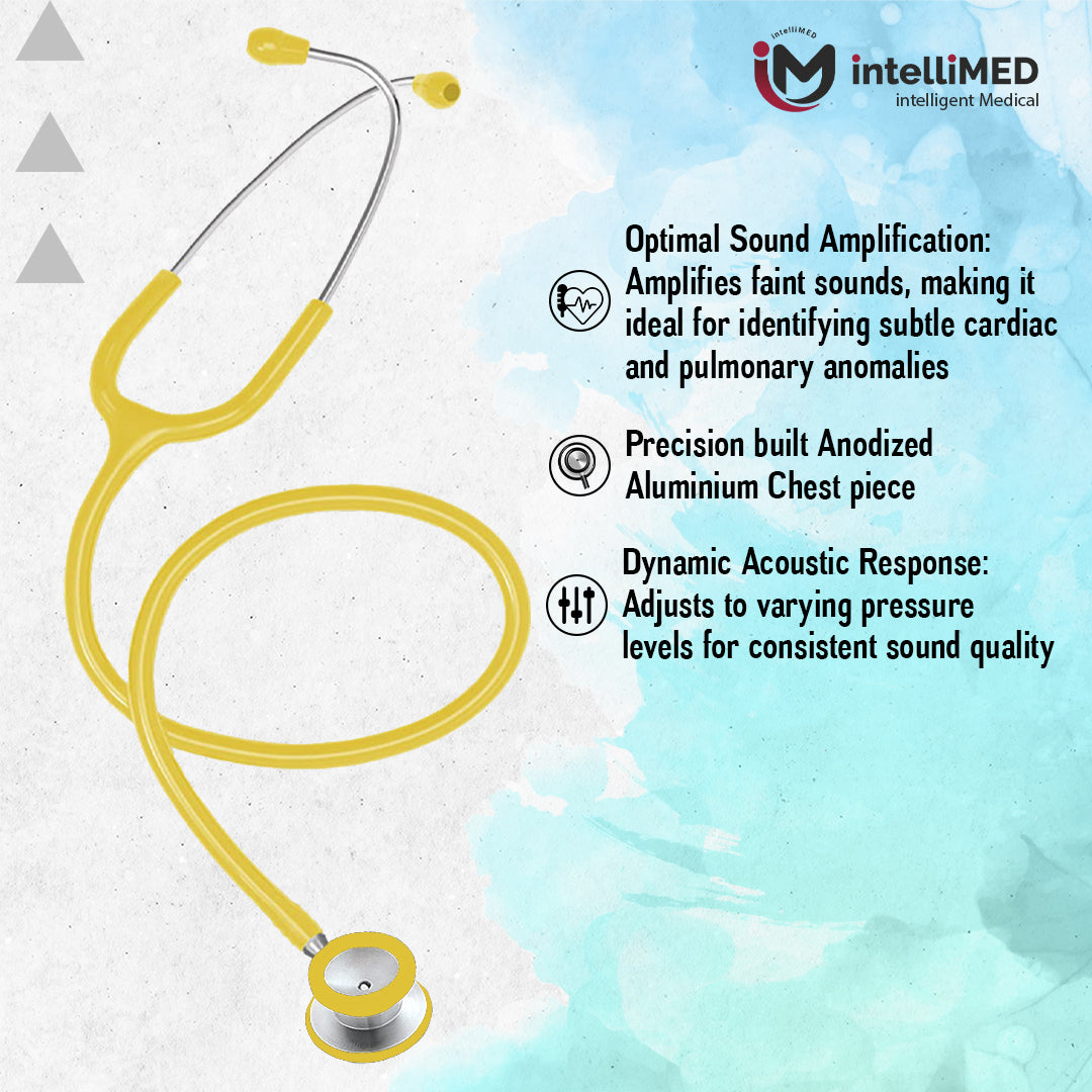 intelliMED Evolv Pediatric Stainless Steel Stethoscope, 1 Year Warranty