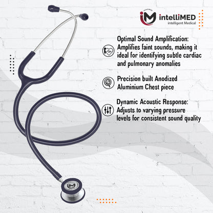 intelliMED Ultra Pediatric & Neonatal Stethoscope, Stainless steel dual head stethoscope for Pediatric & Infant, 1 Year Warranty