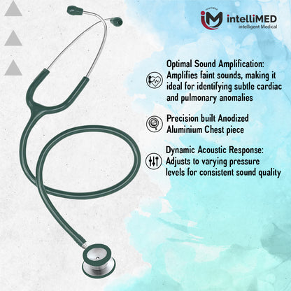 intelliMED Evolv Pediatric Stainless Steel Stethoscope, 1 Year Warranty