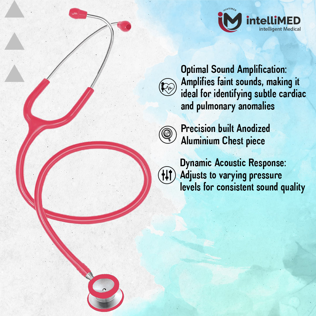 intelliMED Evolv Pediatric Stainless Steel Stethoscope, 1 Year Warranty