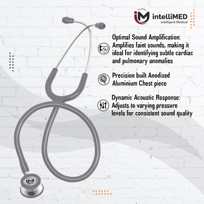 intelliMED Ultra Pediatric & Neonatal Stethoscope, Stainless steel dual head stethoscope for Pediatric & Infant, 1 Year Warranty