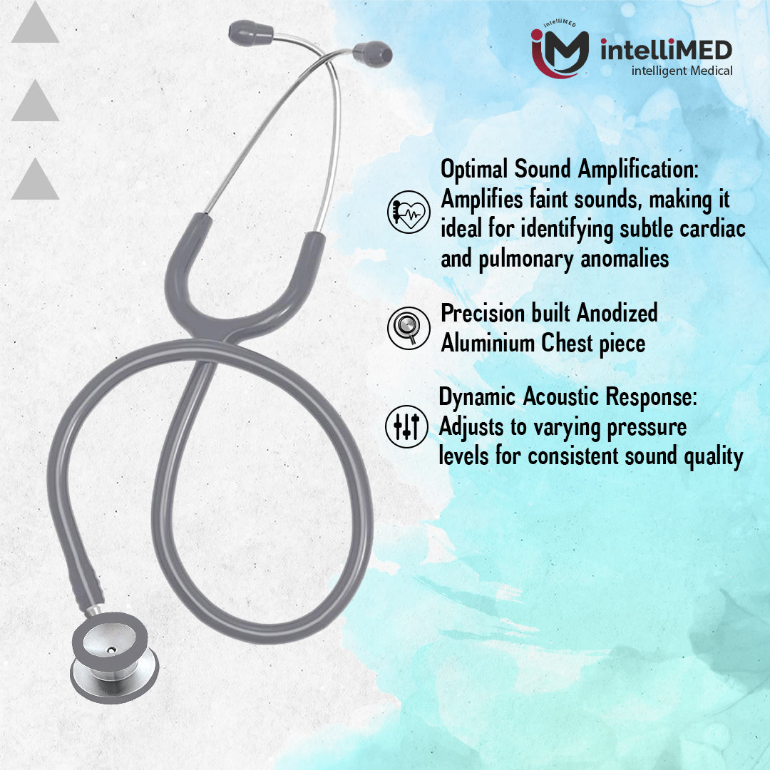 intelliMED Evolv Pediatric Stainless Steel Stethoscope, 1 Year Warranty