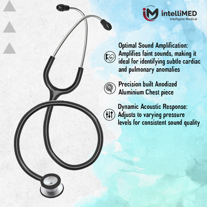 intelliMED Evolv Pediatric Stainless Steel Stethoscope, 1 Year Warranty