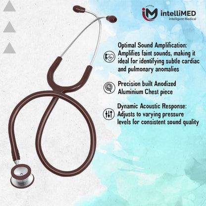 intelliMED Evolv Pediatric Stainless Steel Stethoscope, 1 Year Warranty