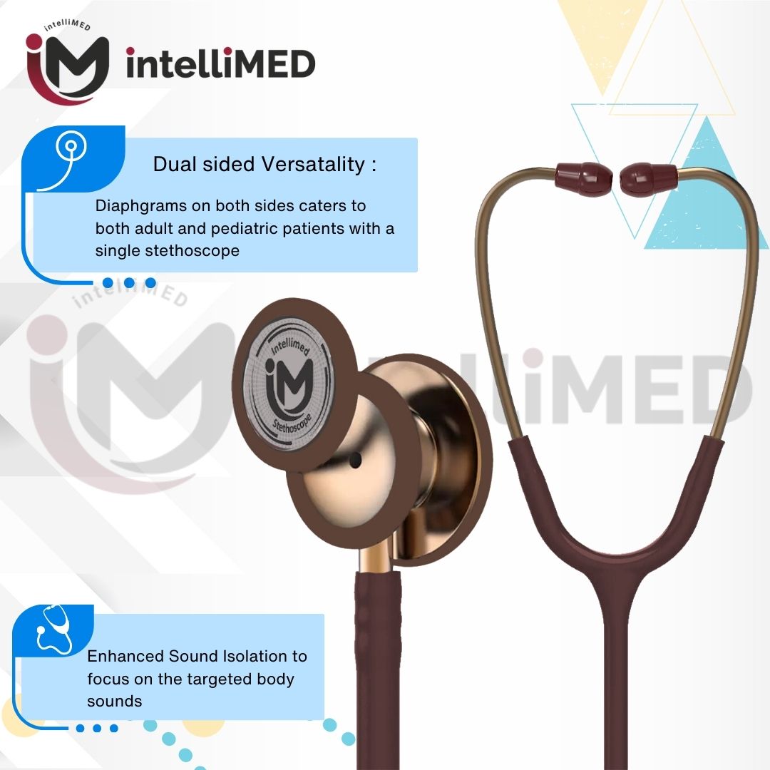 intelliMED Ultrascope Stethoscope, Distinctive Copper Edition, Stethoscope with Refined sound, sensitivity & Clarity, 1 Year Warranty