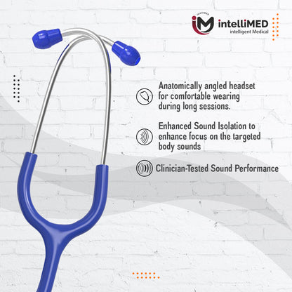 intelliMED Ultra Pediatric & Neonatal Stethoscope, Stainless steel dual head stethoscope for Pediatric & Infant, 1 Year Warranty