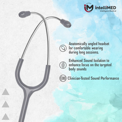 intelliMED Evolv Pediatric Stainless Steel Stethoscope, 1 Year Warranty