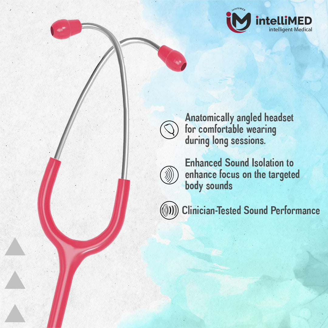 intelliMED Evolv Pediatric Stainless Steel Stethoscope, 1 Year Warranty