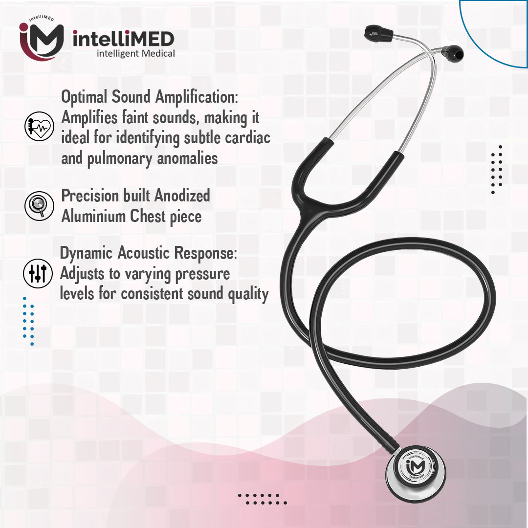 intelliMED Evolv Duo Stethoscope, Featherweight Stethoscope with Dynamic Acoustic Response, 1 Year Warranty