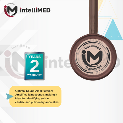 intelliMED Ultrascope Stethoscope, French Gold Edition, Stethoscope with Refined sound, sensitivity & Clarity, 1 Year Warranty