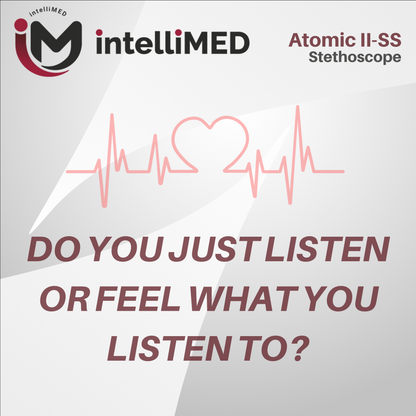 intelliMED Atomic II-SS Stethoscope, Dual head Stainless Steel Stethoscope with enhanced acoustic Clarity, 1 Year Warranty
